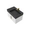 Castello Usa Amazon 30-inch White Right Vanity Set with Black Top and Gold Handles CB-MC-30W-GLD-2056R-BL - alternate 1